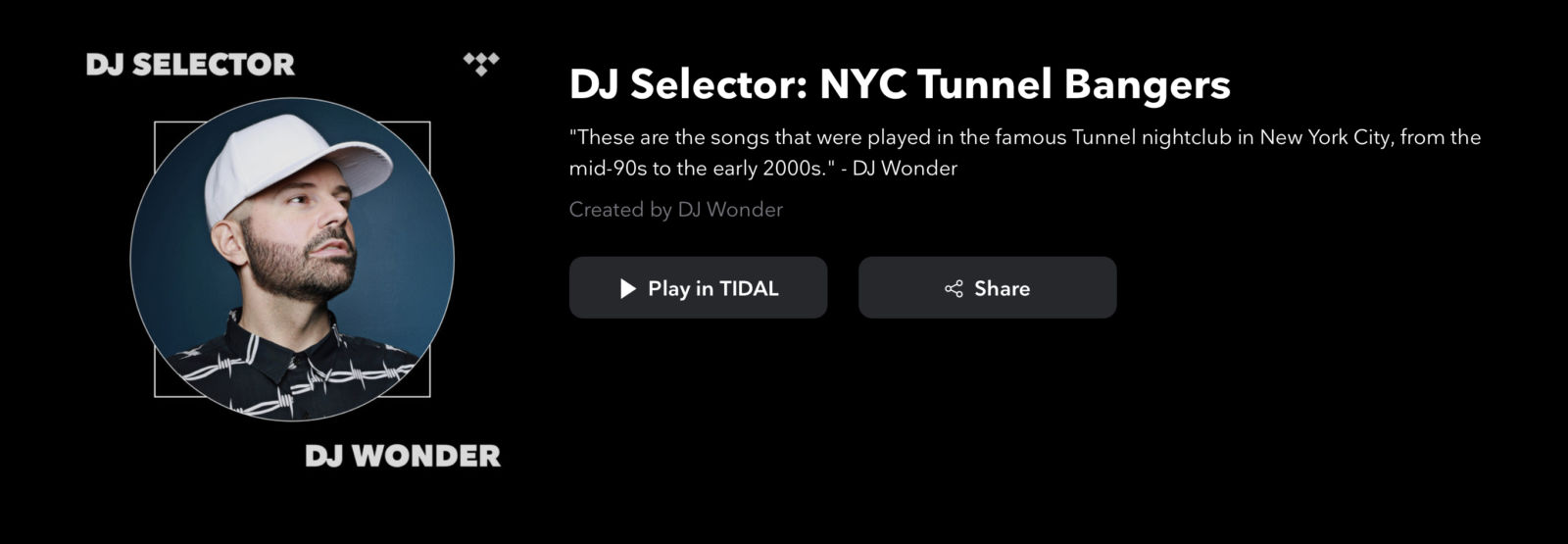 DJ Wonder curates Tidal playlist