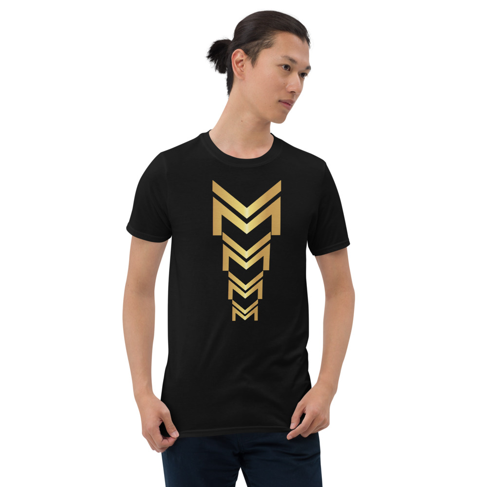Vertical Mezz Logo Short-Sleeve Unisex T-Shirt
